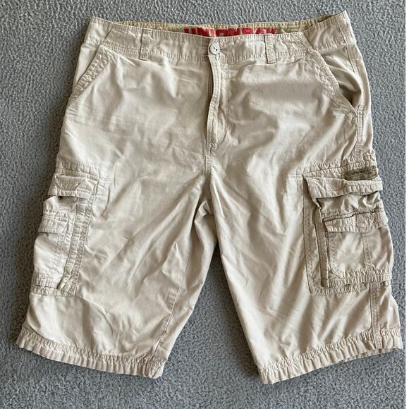 UNIONBAY Other - Unionbay Cargo Shorts 38 x 13 Chino Baggy High Rise Cream Beige Hike Outdoor Y2K